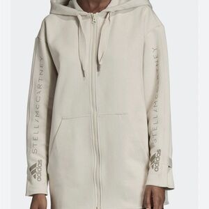 ADIDAS BY STELLA MCCARTNEY Grey Tan Zip Up Sweatshirt Size XS